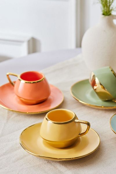 Karaca Solaris Coffee Cup Set for 4 People 100 ml