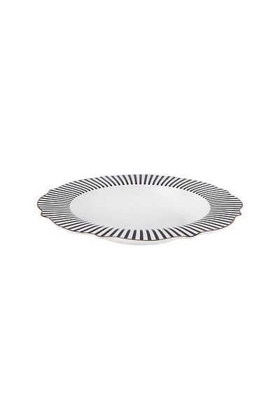 Karaca New Romantic Pinstripe Pit Plate 24 cm Black