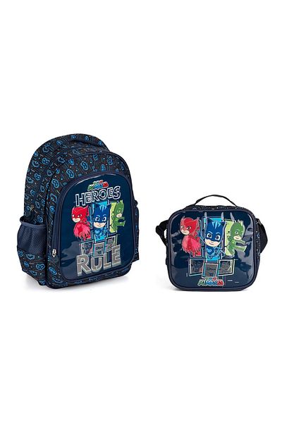 Me Çanta Set de ghiozdan și nutriție pentru școala primară Pjmasks bleumarin