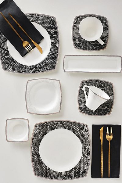 Karaca Fine Pearl Şahmeran 26 Pieces Pearl Breakfast Set for 6