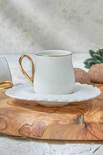 Karaca Daisy Coffee Cup Set for 2 People