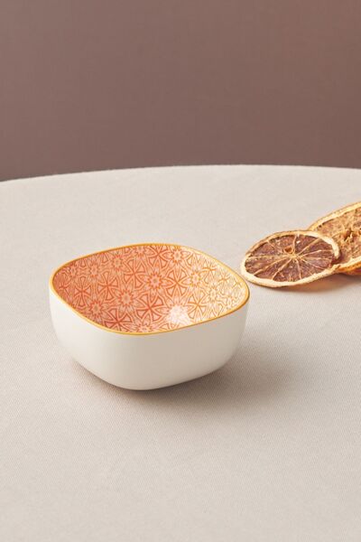 Karaca Floral Turuncu Square Çerezlik 10 Cm