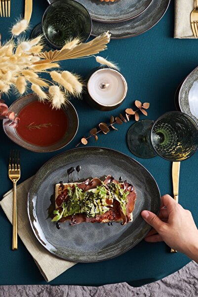 Karaca Bonn Reactive Stoneware - 24-teiliges Tafelservice für 6 Personen