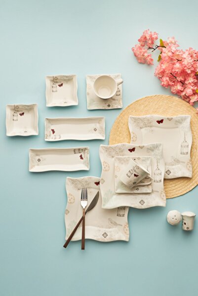 Karaca Charlot 32 Parça 6 Kişilik Kahvaltı Seti Kare