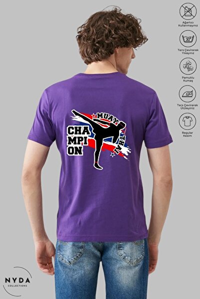 Nyda Collections Tricou cu mânecă scurtă, unisex, cu decolteu, bumbac, cu imp...