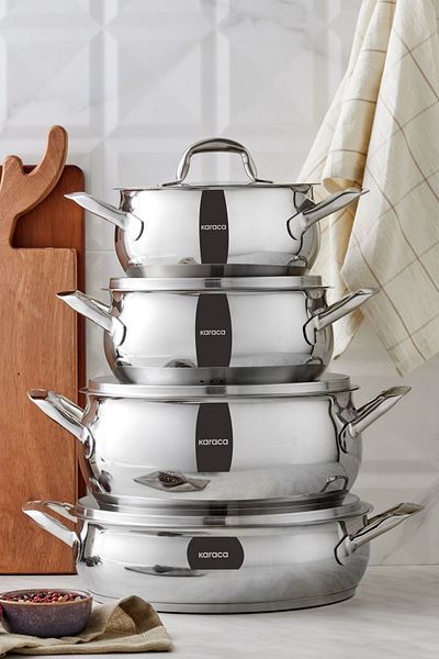 Karaca Etiler Induction Based 8 Piece Steel Cookware Set