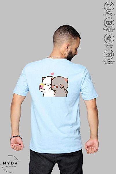 Nyda Collections Tricou oversize unisex cu decolteu - imprimeu selfie Bubu Du...