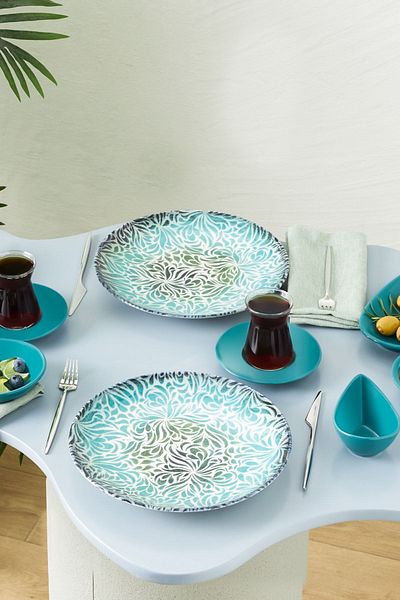 Karaca Forever Bone Patina 26 Pieces Breakfast Set for 6 People