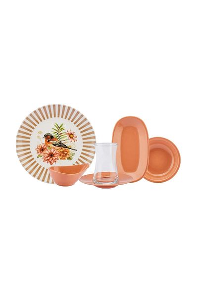 Karaca Pajaro 26 Piece Breakfast/Serving Set for 6 Persons