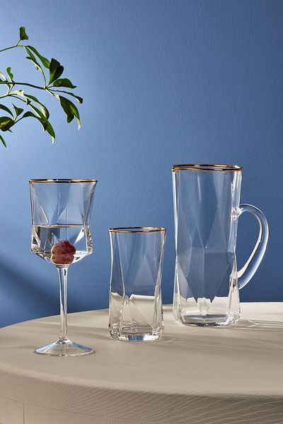 Karaca Parla Gold 25 Piece 12-Person Glass Set