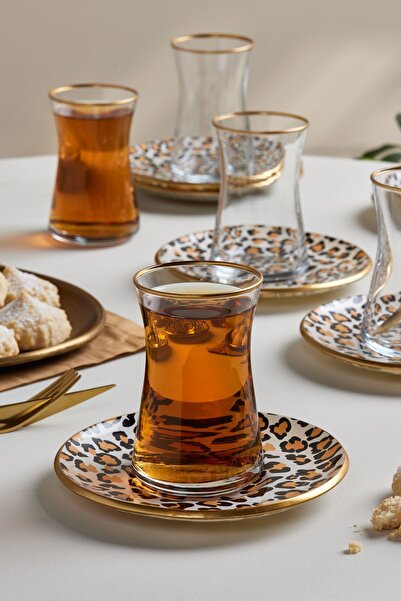 Karaca Leopar 12 Parça Cam Çay Seti