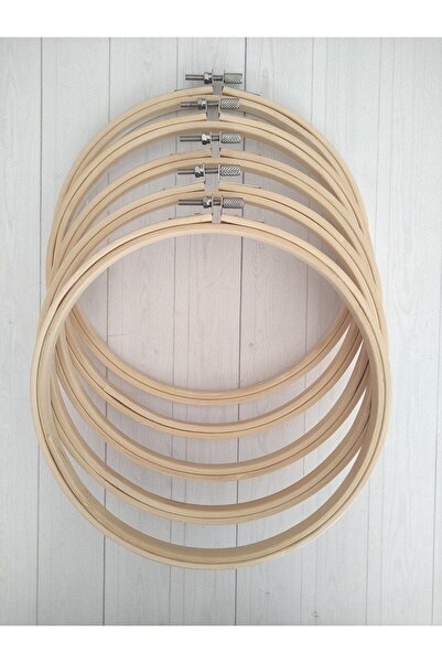 HOBİKİDS طقم بكرة لولبية خشبية مقاس 21 سم مكون من 5 قطع؛ إيتامين، لكمة، بكرة تطريز