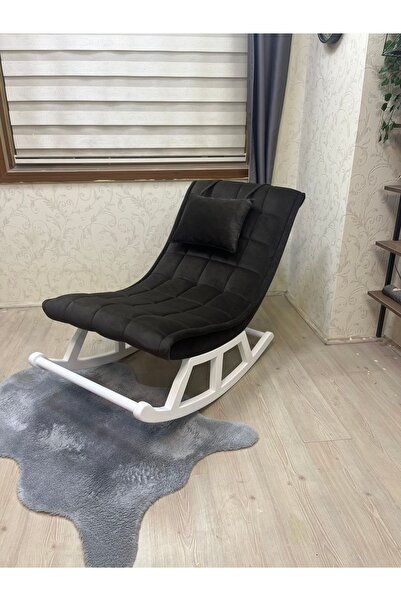 Asedia Miskin Lake Acı Kahve Ahşap Sallanan Sandalye Dinlenme Emzirme Baba Tv...
