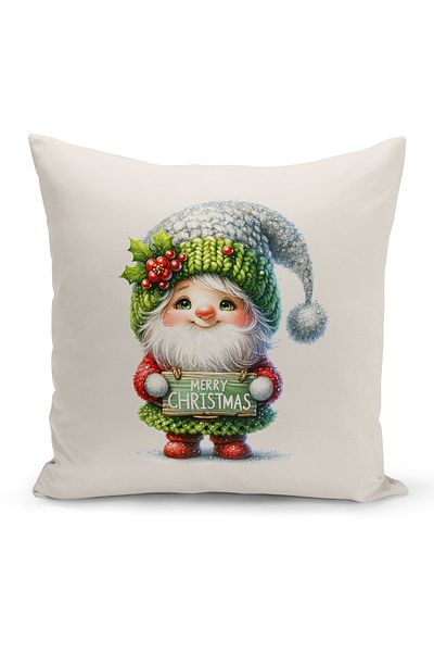 Bertille Home New Year Series Double Sided Digital Printed Throw Pillow Case (Christmas Christmas Cushion Cover)