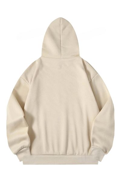 PALPİTO Μπεζ NY Queens Printed - Φούτερ Unisex Hoodie με κουκούλα 3 νημάτων