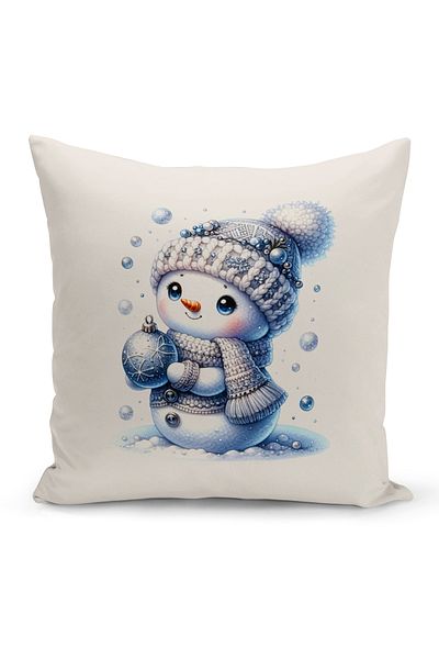 Bertille Home New Year Series Double Sided Digital Printed Throw Pillow Case (Christmas Christmas Cushion Cover)