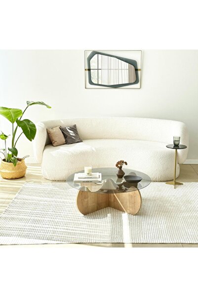 NEOstill -Himalayas Cam Sehpa /Safir Meşe&Füme Cam