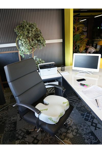 WHITEBLANCO Μαξιλάρι Visco Ορθοπεδικό Αιμορροΐδες με Θήκη Μπαμπού