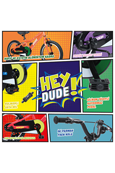 Gokidy DUDE 14" Jant Çocuk Bisikleti Mor