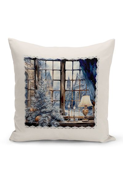 Bertille Home New Year Series Double Sided Digital Printed Throw Pillow Case (Christmas Christmas Cushion Cover)