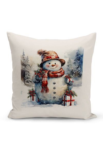 Bertille Home New Year Series Double Sided Digital Printed Throw Pillow Case (Christmas Christmas Cushion Cover)