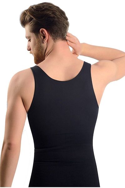 Momslab Men's Black Seamless Body Strengthening Seamless Corset