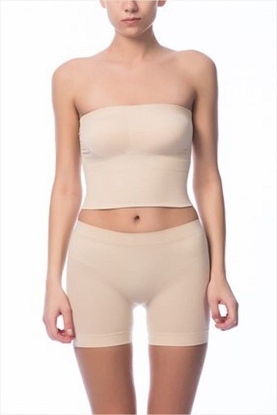 Momslab Women's Seamless Shorts Leggings - Skin Color, 2029 Model
