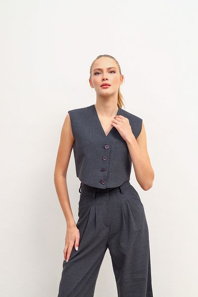 Perryes Women's Vest - Button Detailed