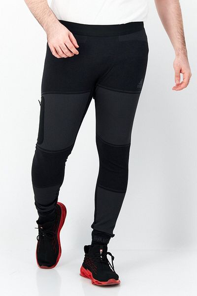 adidas Men Sportswear Fit Brand Logo Running Tights, Black
