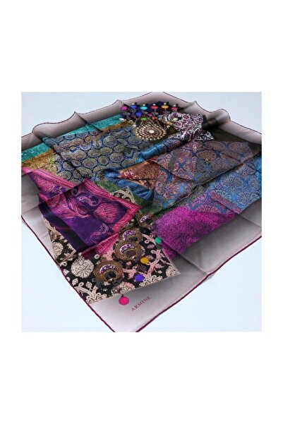 Armine Ipek Eşarp - Nostalji Serisi - 7639d 11 - Tivil - Kaftan Modeli