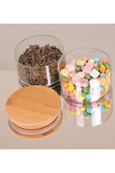 Bambum Tade 2 Layer Glass Storage Box