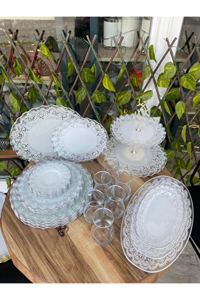 GÜRCÜGLASS DANTEL 28 PRÇ KAHVALTI SETİN