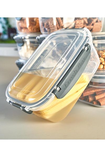 ASlife Home 4-size Silicone 12-piece Storage Set - Leak-proof, Non-breathable, Locking Lid, 700ml 1300ml 2000ml 3200ml