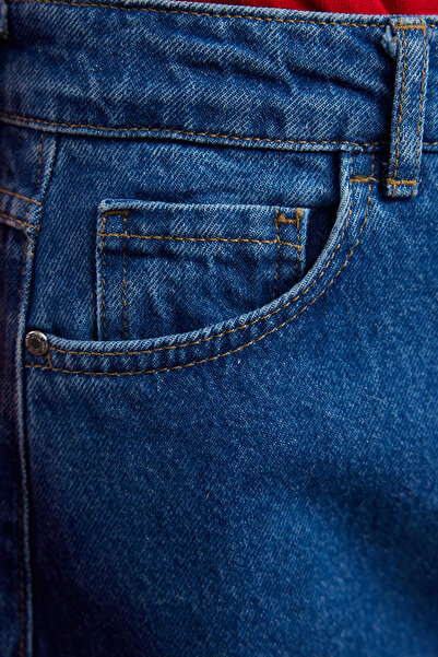 Trendyol Collection Barel Jeans s vysokým pasem - Blue Baggy Fit Twoaw25Je00084