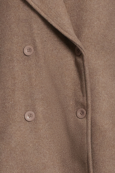 Trendyol Collection Dlouhý norkový oversize vlněný kabát – široký střih s šálou TWOAW25KB00023