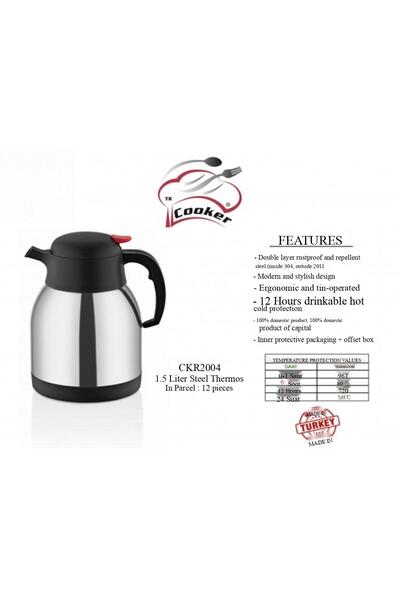 Cooker ترمس استيل 1.5 لتر ترمس شاي ترمس ماء