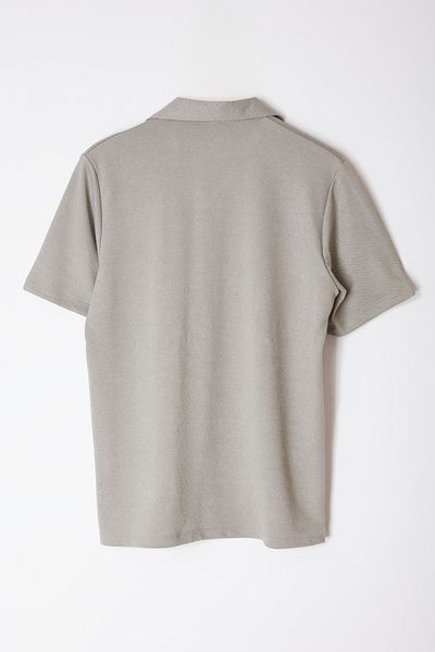 Edit by Trendyol Pánské tričko Polo Neck Mink – texturované, pravidelný střih Tedaw25Po00001