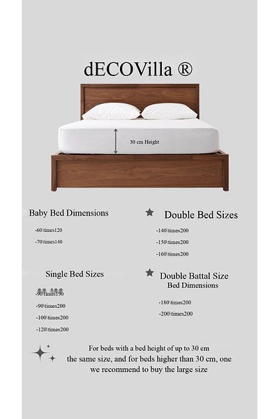 Decovilla Quilted Fitted Full Edge Water Liquid Proof Mattress Protector Mattress Protector Sheet White
