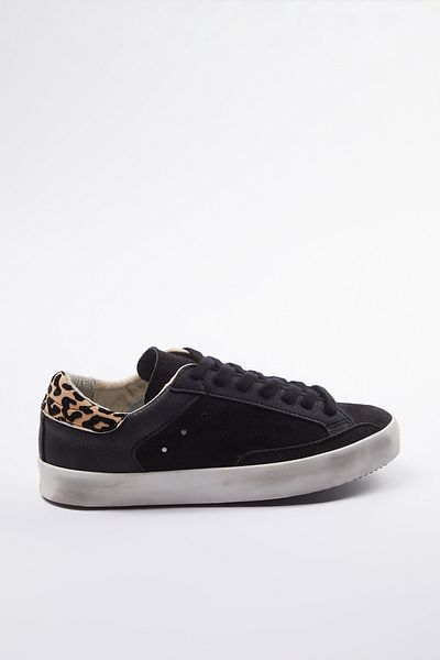 TRENDYOL SHOES Retro-Sportschuhe mit schwarzem Leopardenmuster – Damen TAKAW25SN00007