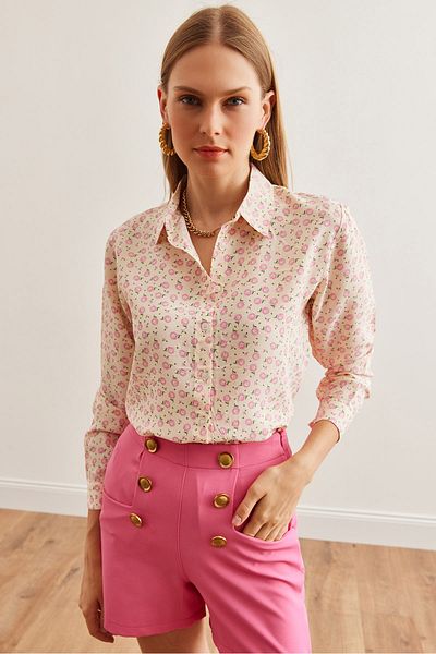 Olalook Daisy Pink viszkóz hosszú ujjú női ing - Gml- 19001234