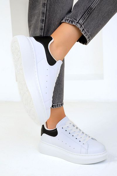 SOHO White-Black Women's Sneakers 15732