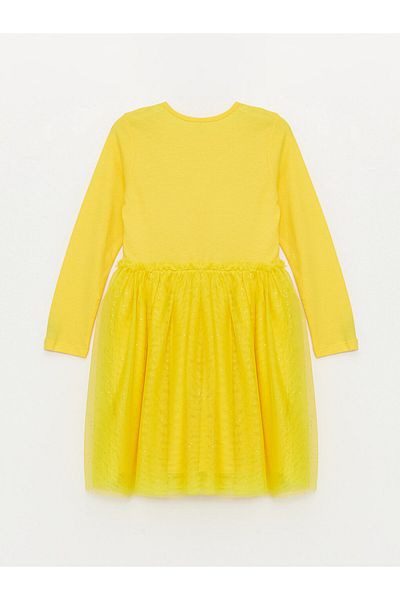 LC Waikiki Long Sleeve Crew Neck Girl's Dress