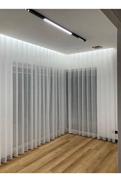 ERNGlobal Ütü İstemez Grek Desen Tül Perde Ekru Orta Pileli Her Odaya Uygun Tül Perde En x Boy