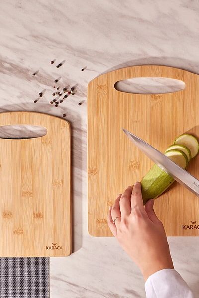 Karaca Stark 2-teiliges Bambus-Schneidebrett 28/33 cm