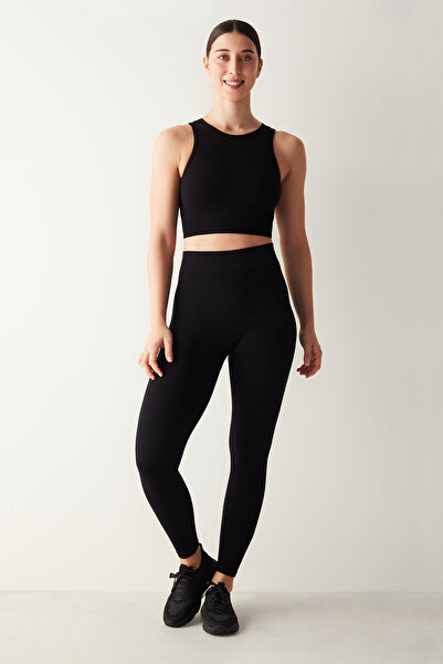 Penti Black Halter Neck Seamless Crop Top
