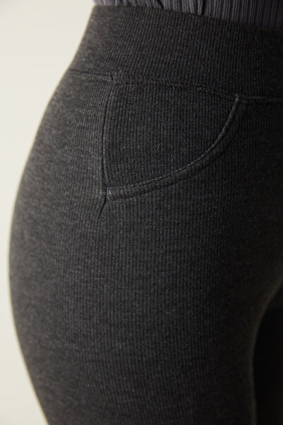 Penti Denim Renk Yüksek Bel Içi Peluş Termal Bilek Boy Tayt