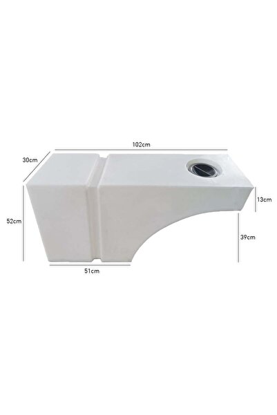 KaravanMalzemecim Shuıvan Karavan Su Deposu 100 Litre 102x30x52cm Teker Üstü Uyumlu