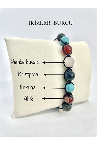 Gemini Natural Stone Macrame Bracelet