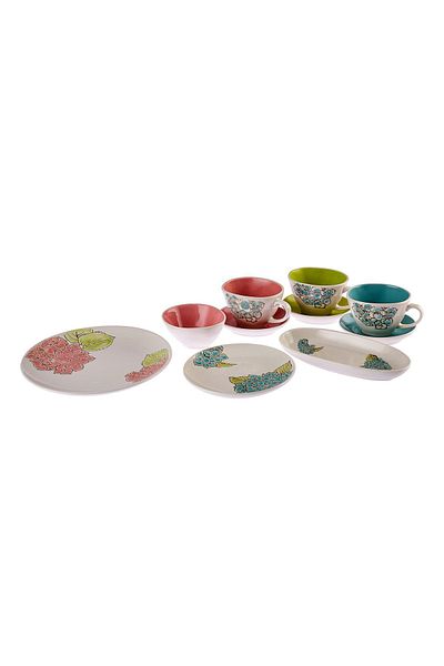 Karaca Giselle Porcelain 26 Piece Breakfast Serving Set for 6 Persons