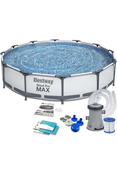 BESTWAY 56416 Steel Pro Max Frame Prefabrik Aile Havuzu 366x76cm Filtreli Set